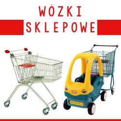 Metalowe i plastikowe wózki sklepowe