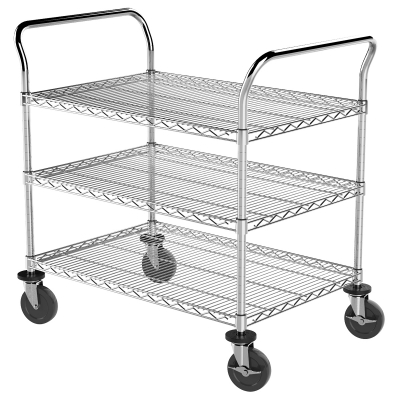 Wózki Sklepowe Ultra Power, Wózek Półkowy Chromowany