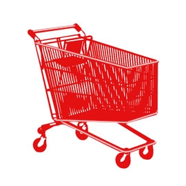 Wózki do Sklepu - Zwrotny Wózek na Zakupy z Metalu i Tworzywa