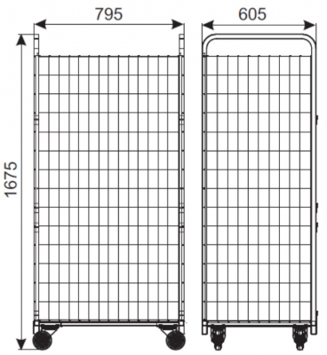 Wózki Magazynowe z Hamulcem, Dużymi Skrętnymi Kołami