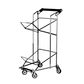 Wózek na 2 Koszyki Sklepowe - Lekkie Wózki, Stelaż na Kosze Zakupowe